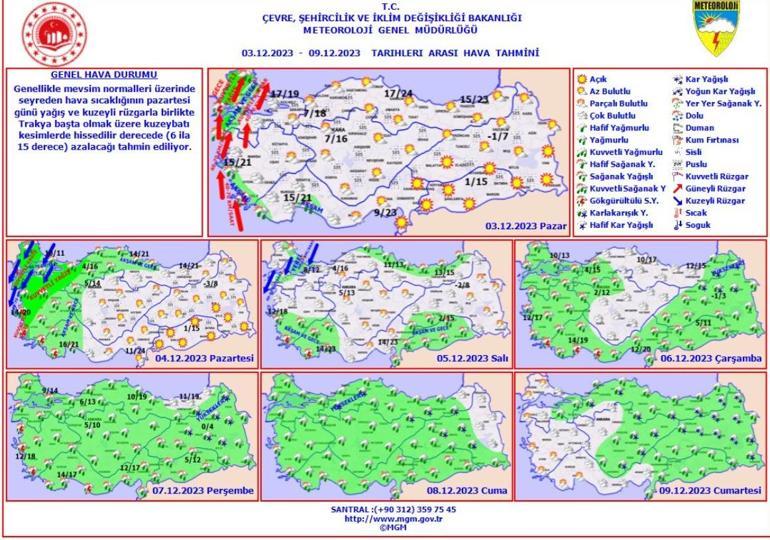 656b50bd86b2472228b1a13d Son dakika: Meteoroloji uyardı Pazartesi günü sağanak yağış geliyor