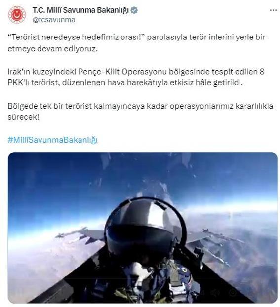 Son dakika...Pençe-Kilit operasyonunda 8 PKKlı terörist öldürüldü