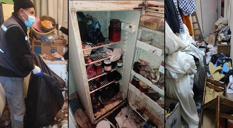 Ekipleri şoke eden olay Evden 45 ton çöp çıktı