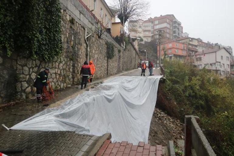 Zonguldakta Hastane yolu çöktü: Tanı Merkezi kapatıldı