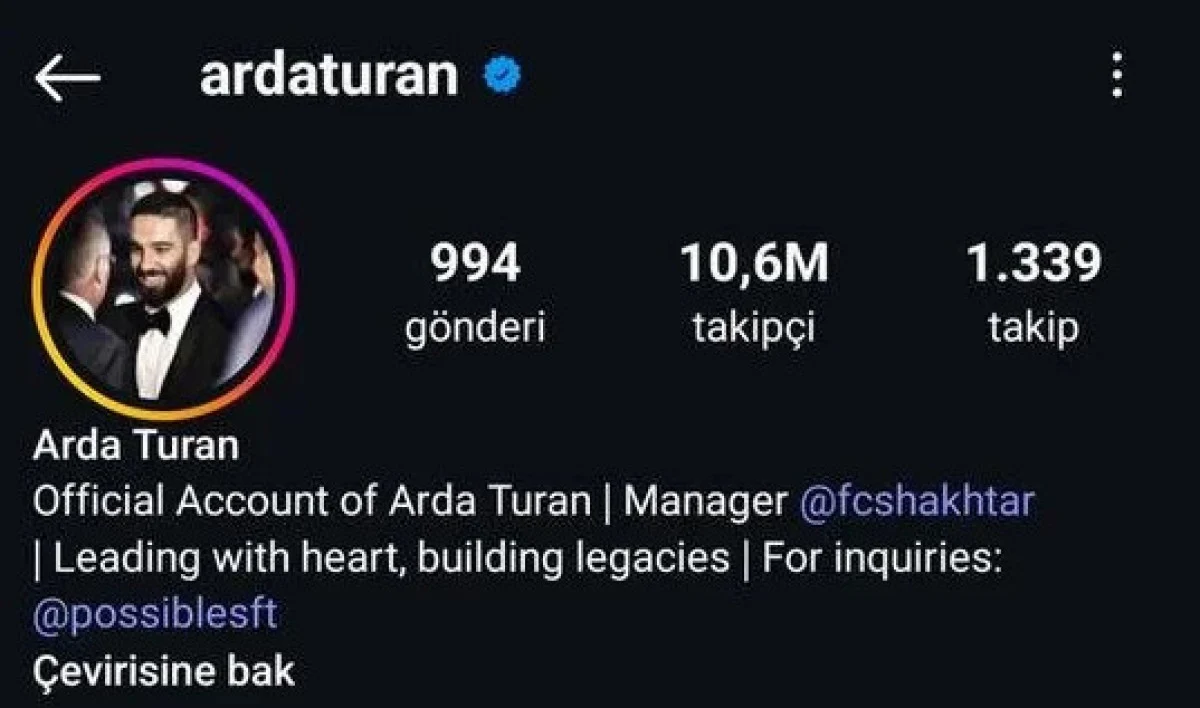 Arda Turan biyografisinden “Sadece Galatasaray”ı sildi