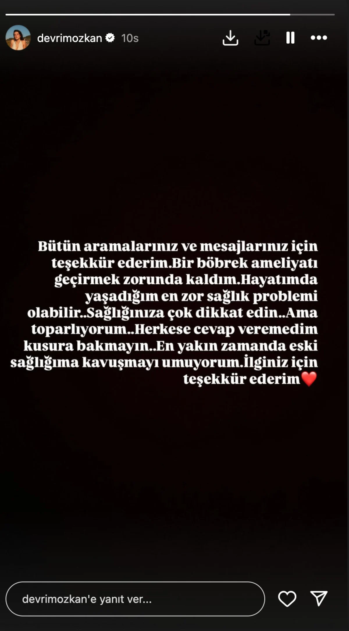 Devrim Özkan ameliyat geçirdi, durumu açıklandı